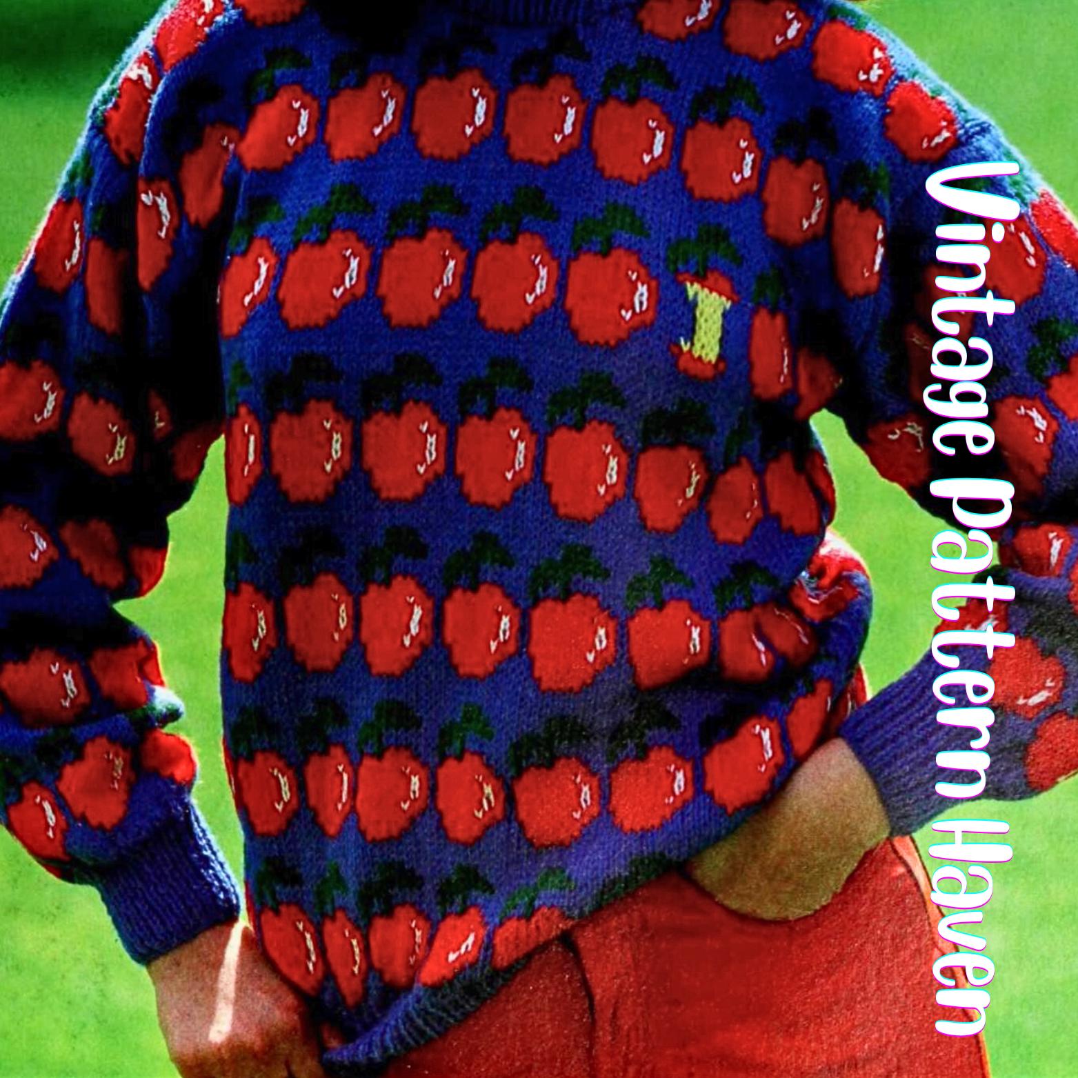 BoTT Apple Printed Knit Sweater BoTT Apple Printed Knit Sweater