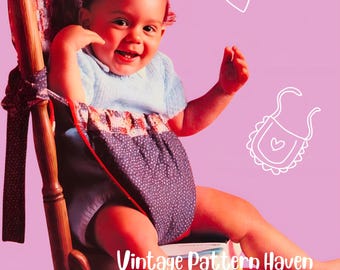 Vintage Baby Chair Sewing Pattern PDF – DIY Travel High Chair – Beginner-Friendly – Handmade Gift for New Parents – Baby Seat Wrap