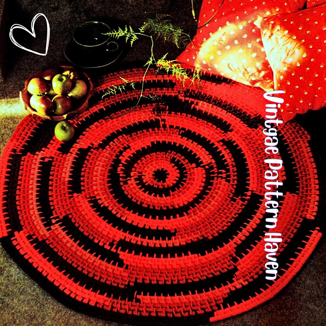Vintage Coiled Rug Pattern PDF – Easy DIY Round Rug Tutorial, Beginner ...