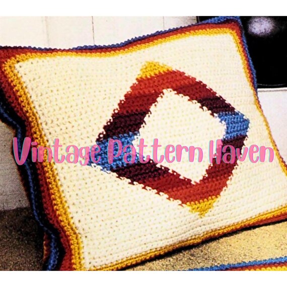 ヴィンテージ ネイティブ アメリカン かぎ針編みラグ & クッション