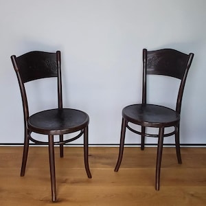 Pair Of Antique Thonet Bistro Chairs