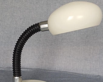 Vintage Schreibtischlampe, Mid Century Lampe, Schwanenhalslampe, Beige Lampe, Tischlampe, Vintage Lampe, Space Age Lampe, 70er Lampe, Retro Lampe