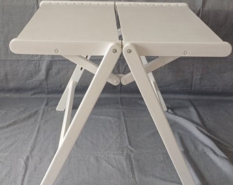 Table pliante vintage/table en bois blanc/table Rex Mid-Century/meubles vintage/Design Niko Kralj/Stol Kamnik Yougoslavie/années 60