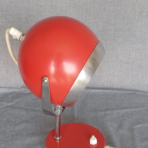 Space age | Red Eyeball Table Lamp | 70s | Vintage adjustable Eyeball Desk Lamp | Mid Century | Table Lamp | Red Lamp | Yugoslavia Lamp