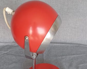 Space age | Red Eyeball Table Lamp | 70s | Vintage adjustable Eyeball Desk Lamp | Mid Century | Table Lamp | Red Lamp | Yugoslavia Lamp