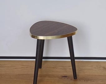 Vintage Triangular flower stool | flower stand| side table | plant stand | Germany | 3 Legged Stool | plant table| 70s