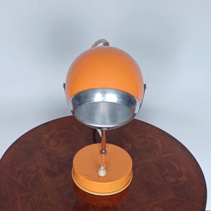 Space age | Orange Eyeball | 70s | Vintage adjustable Eyeball Desk Lamp | Mid Century | Table Lamp | Orange Lamp | Yugoslavia Lamp