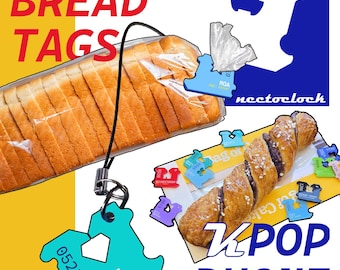 K-pop Bread Tag Phone Charms
