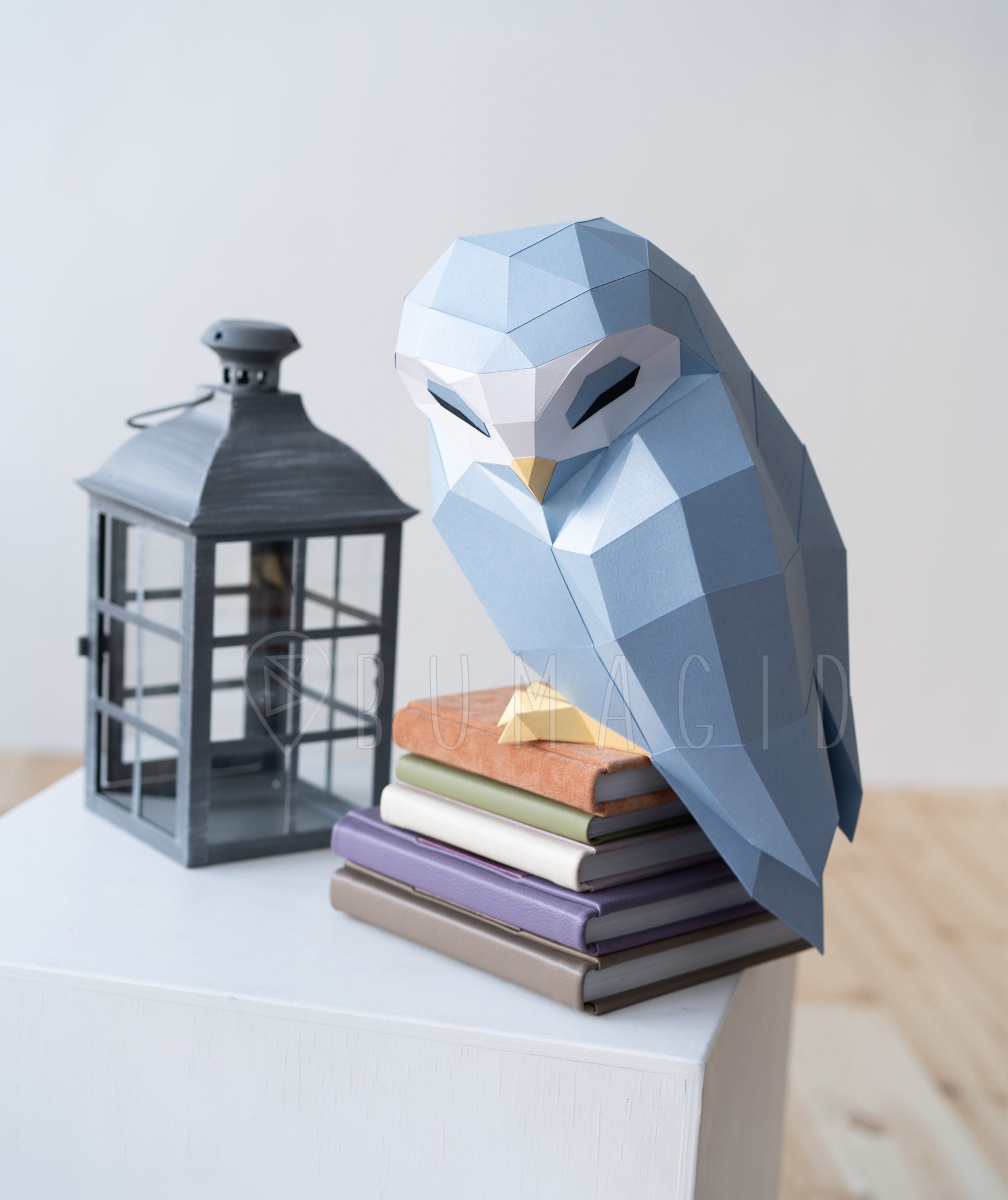 Owl Model Owl Low poly Owl Sculpture Owl paper Papercraft Kit DIY 3D Papercraft animals 3D Paper DIY