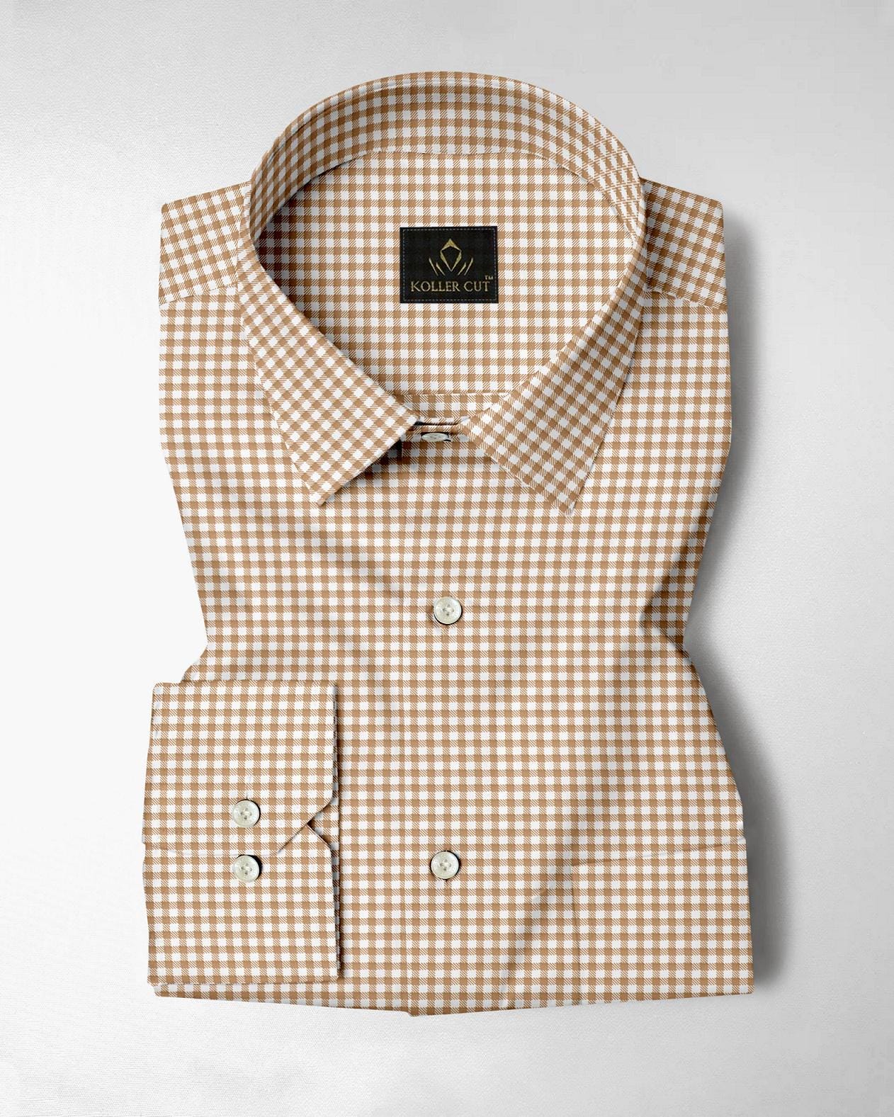 brown gingham dress shirt White and Frappe Checks Cotton Regular Fit Shirt COLOR:Aqua Dust collection:wk172025repeat Minimalist A-Line V-Neck White twin double