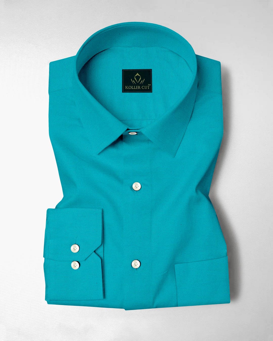 turquoise green dress shirt Blue Giza Cotton Designer Modern Regular Fit Shirt Customized Outfits COV