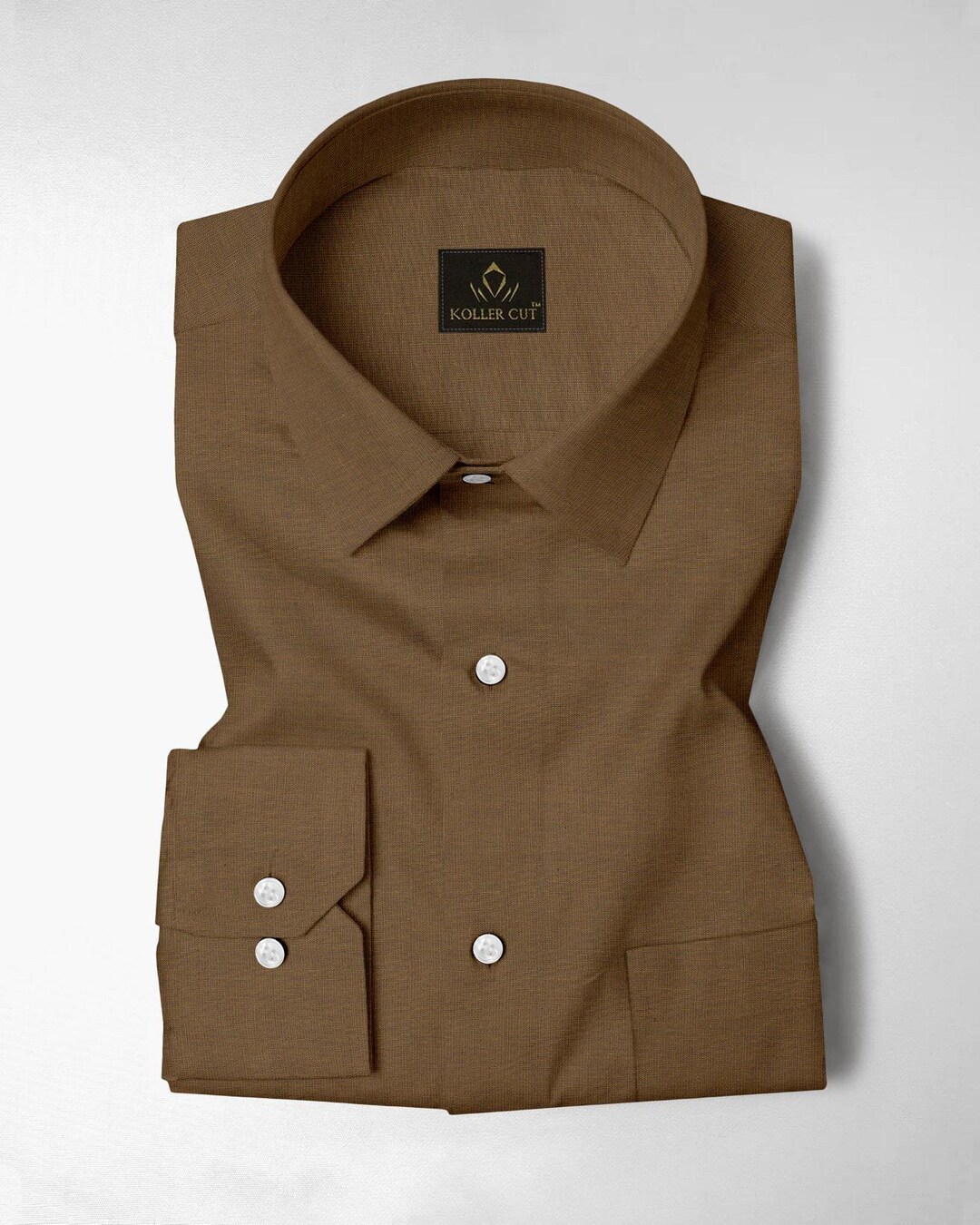 coffee brown dress shirt orSlow Standard Button Down Shirt, Coffee Brown Grid