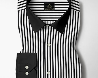 pictures of shirt dresses Avec Les Filles Button Front Dress - Blue Stripe main image 1