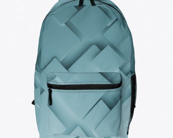 Cube Pattern Backpack