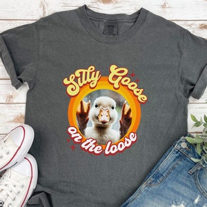 Silly Goose on the Loose Shirt – Funny Goose Sweater - Comfort Colors Goose Meme Tee - Gag Gift & Mothers Day Gift - Silly Fun Shirt