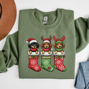 Dachshund Christmas Sweatshirt, Dog Christmas Sweatshirt, Dachshund Lover Sweatshirt, Dachshund Sweatshirt, Dachshund Shirt, Christmas Shirt