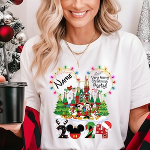 2024 Personalized Christmas Family Shirts, Couple Pajamas, Disney Christmas, Family Reunion Shirt, Christmas Pajamas, Christmas pjs family,
