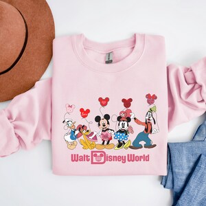Disneyland Hearts Sweatshirt, Disneyland Valentines Sweater, Mickey And Friends Valentine Sweatshirt, Valentines Day Sweatshirt
