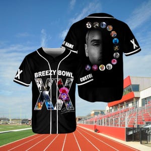 Chris Brown Breezy Bowl Baseball Jersey, Personalized Breezy Bowl XX 2025 Shirt, Breezy Bowl Tour XX Shirt, Chris Brown Tour Shirt