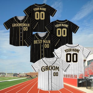 Groom & Groomsmen Jersey Shirts Custom Name And Number Groomsmen Jersey, Groomsman Proposal, Bachelor Party Best Man, Groom Shirts Matching