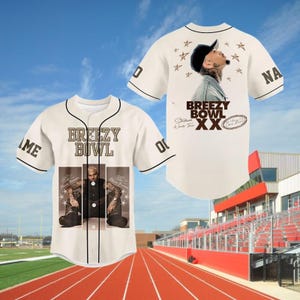 Personalized Chris Brown Breezy Bowl Baseball Jersey, Custom Chris Brown Tour Jersey, Breezy Bowl XX 2025 Shirt, Chris Brown Shirt,Brown Fan