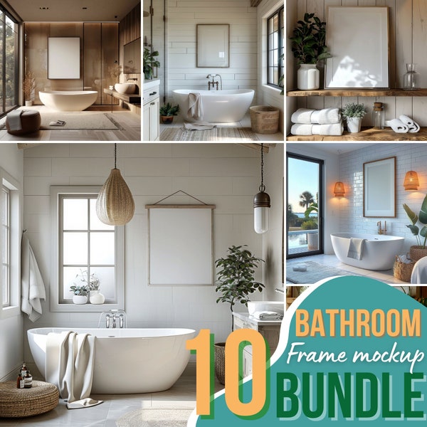 Bathroom Wall Art Framed - Etsy