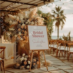 15 Wedding Welcome Sign Mockup Bundle, Boho Easel Poster Mockup, Cozy Floral Digital Sign Template, Seating Chart Mockup, Photoshop Mockup image 6