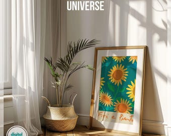 Wood Frame Mockup: Large Wall Art Template on the Floor (PSD, JPG)