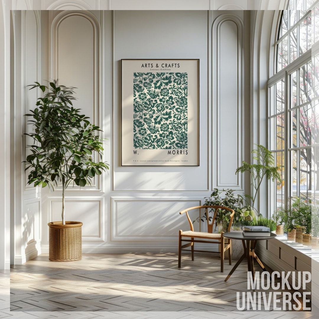 Entryway Frame Mockup PSD JPG, Classic Paneled Wall Art Mockup, Modern Interior Framed Canvas, Elegant Poster Mockup, Sunny Artwork Template - Etsy Japan