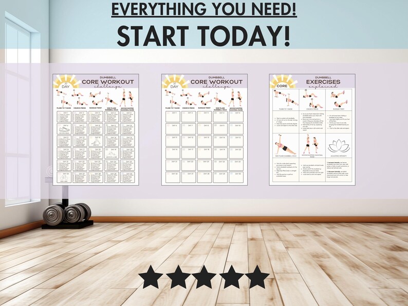 Core Workout With Weights, PDF, Dumbbell Exercises for Abs - 30 Day ...