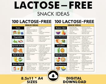 Lactose Free Snacks Ideas, Lactose Intolerance Diet Help, 100