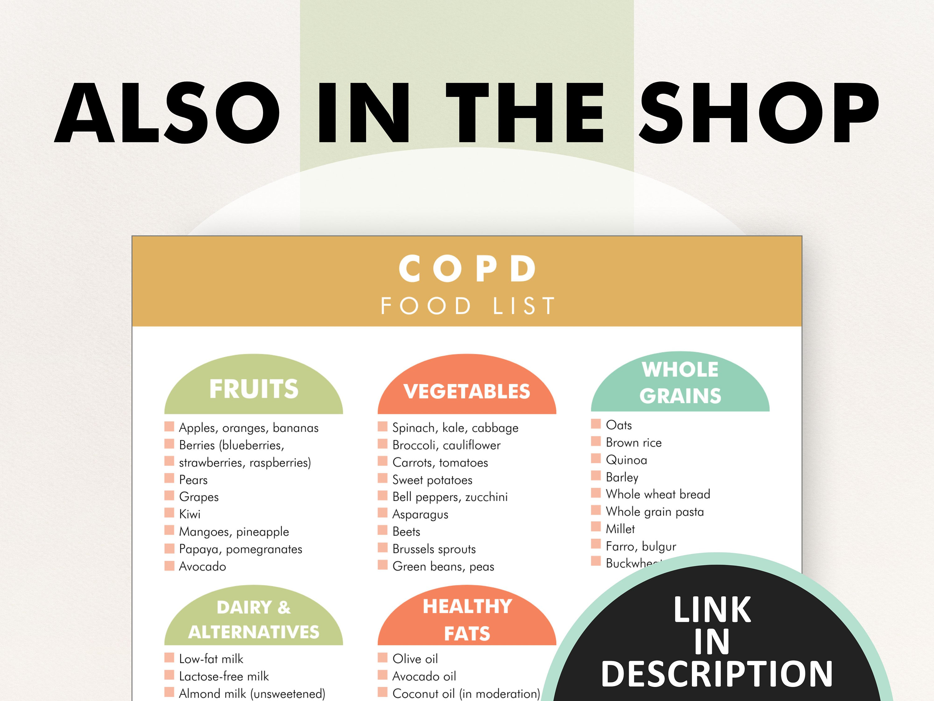 COPD Diet Food List, COPD Diet Plan PDF, Diet Sheet for Chronic Obstructive Pulmonary Disease