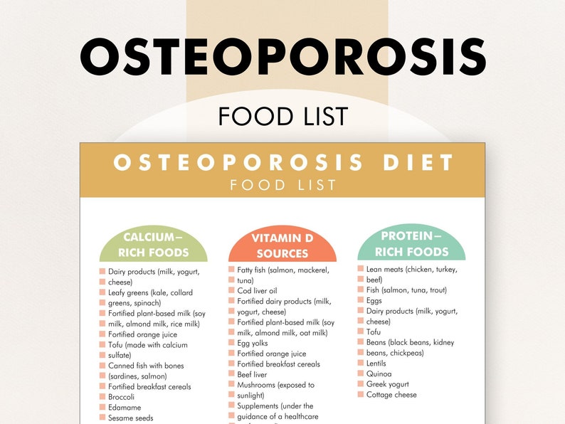Osteoporosis Diet Plan, Osteoporosis Food Chart, Osteoporosis Diet, PDF