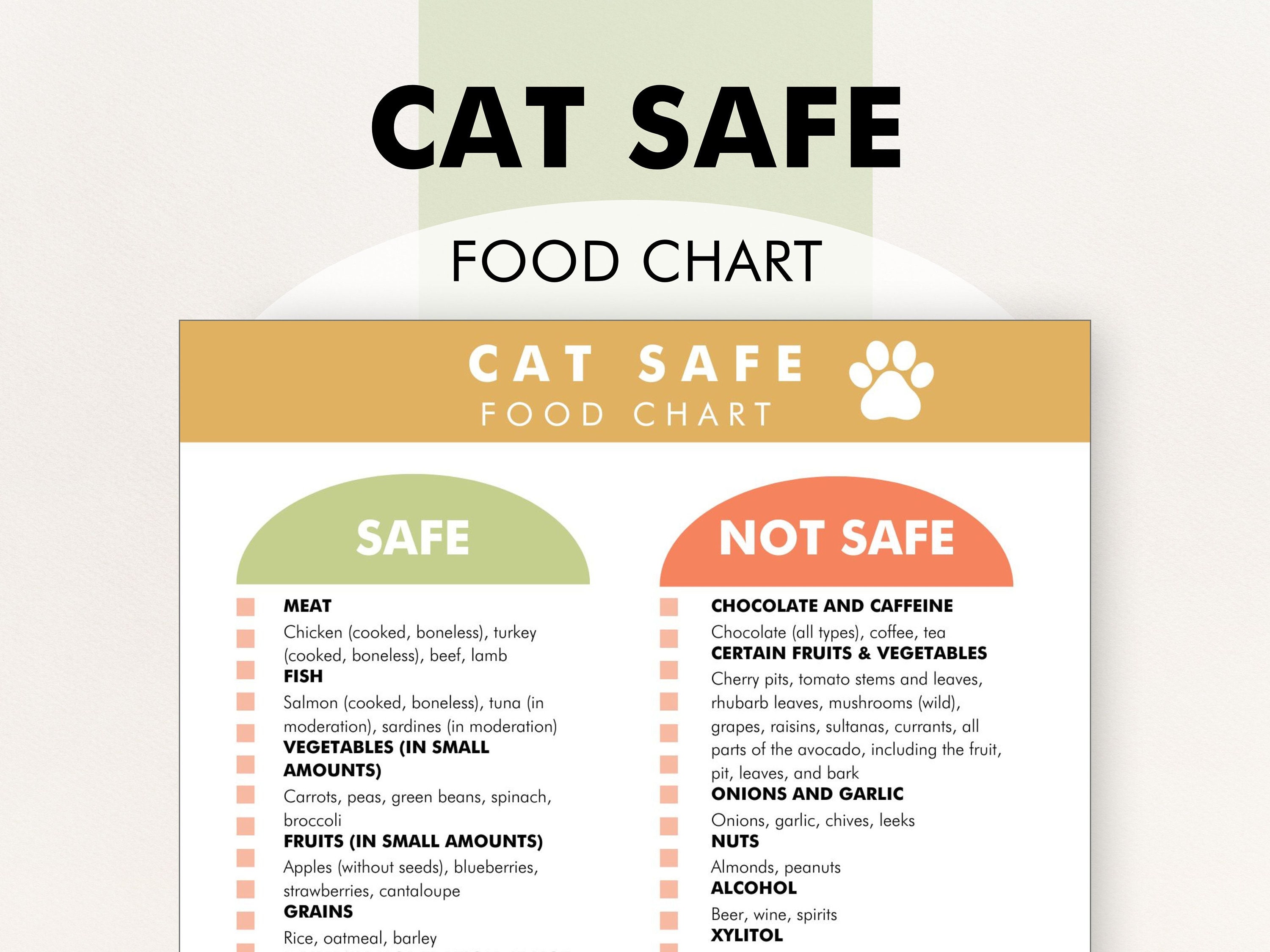 Food Chart What Human Food Is Ok For Cats Vegetables Human Foods
