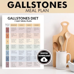 Gallstones Diet Sheet, Meal Plan for Gallstones, Weekly Menu for Gallstones Diet, Helps You Know What Foods to Avoid and Eat