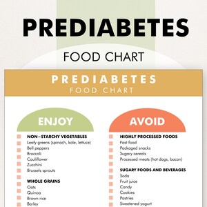 Prediabetes Diet PDF Food List, Pre-diabetic Diet Food Chart, Low ...