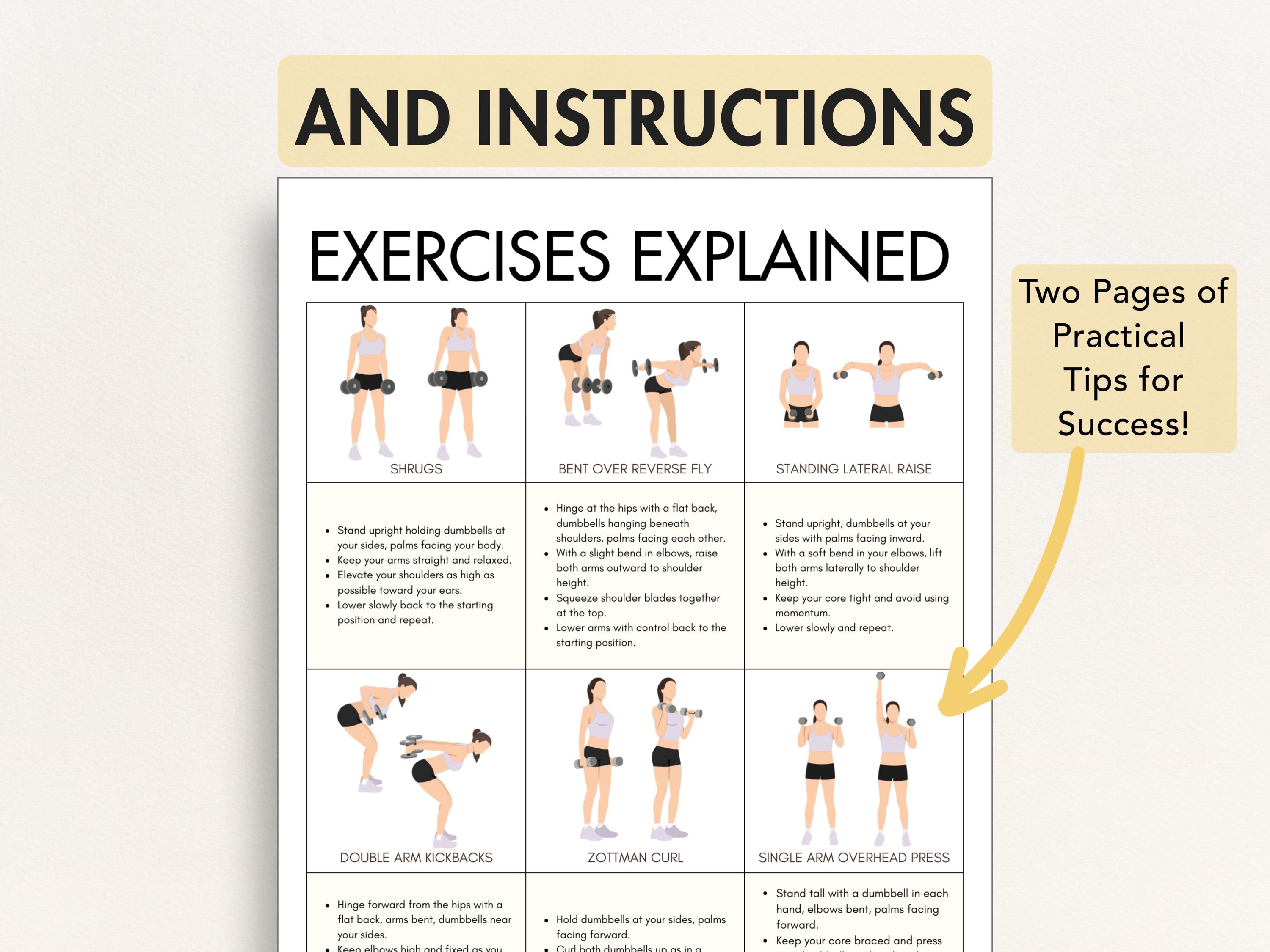 Upper Body Dumbbell Exercises, Dumbbells for Upper Body Workout Routine ...