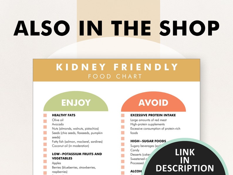 Kidney Renal Diet Food List, Kidney Friendly Diet List, Foods for Kidney Health, Low Potassium, Renal Diet Restrictions, Kidney Disease image 7