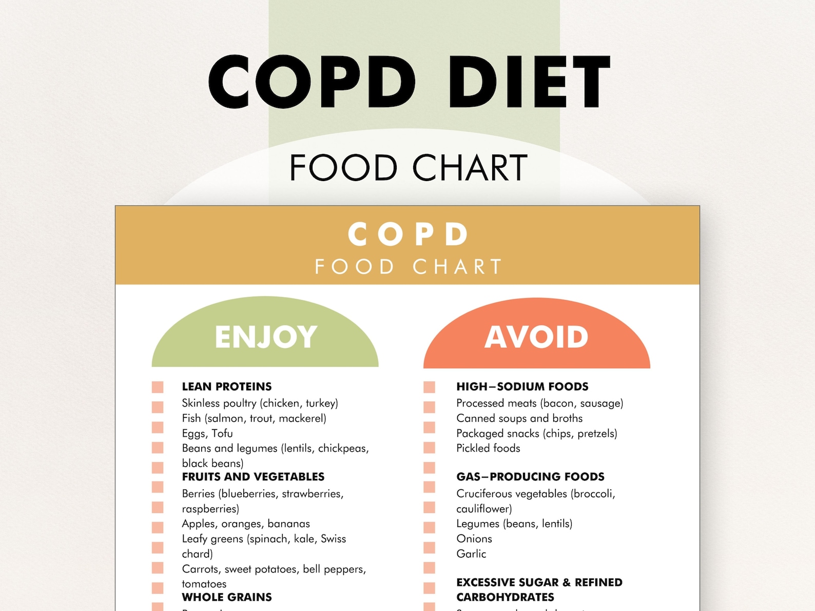 COPD Diet Food List, COPD Diet Plan PDF, Diet Sheet for Chronic
