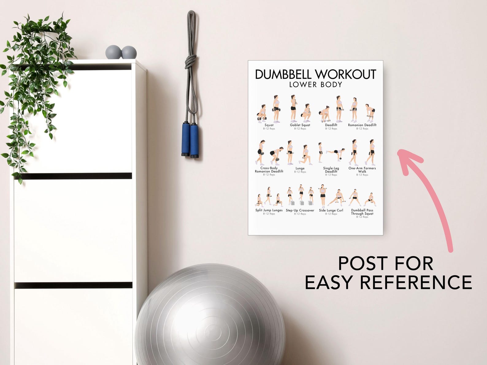 Dumbbell Workout for Lower Body, Dumbbell Exercises for Legs, Glutes ...