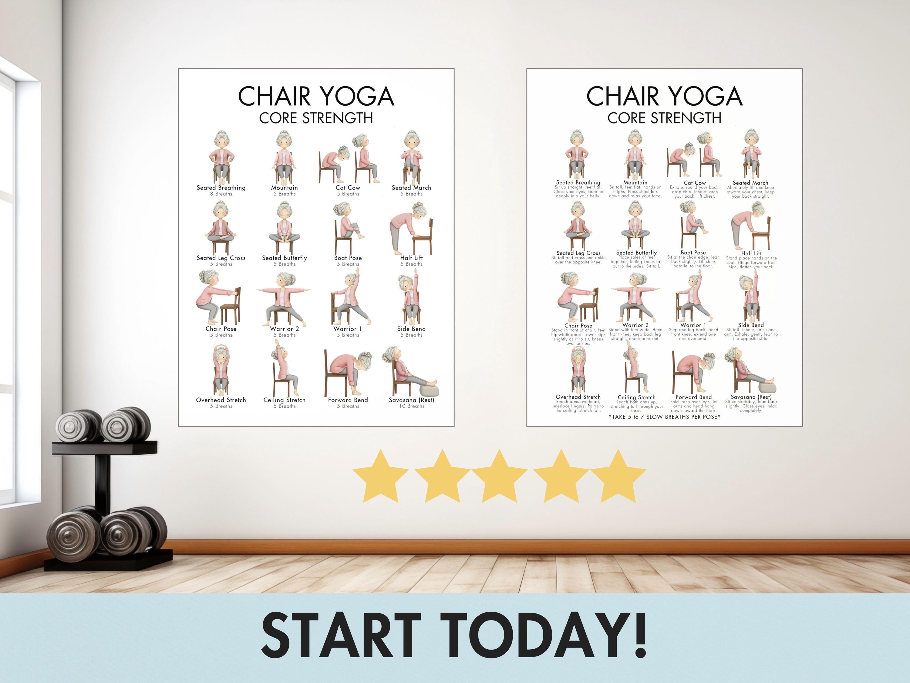 Chair Yoga for Core Strength, Armchair Exercises for Abs, Ab Chair