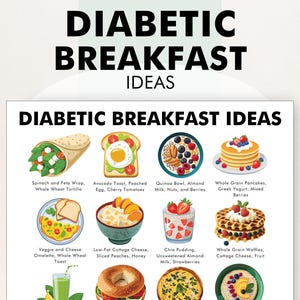 Diabetic Breakfast Ideas, Breakfast Food For Diabetics, Printable PDF - Helps You Make Diabetes-Friendly Breakfast Meal Plans