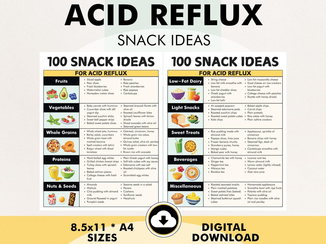 Acid Reflux Snacks Snacks for GERD GERD Friendly Snacks List