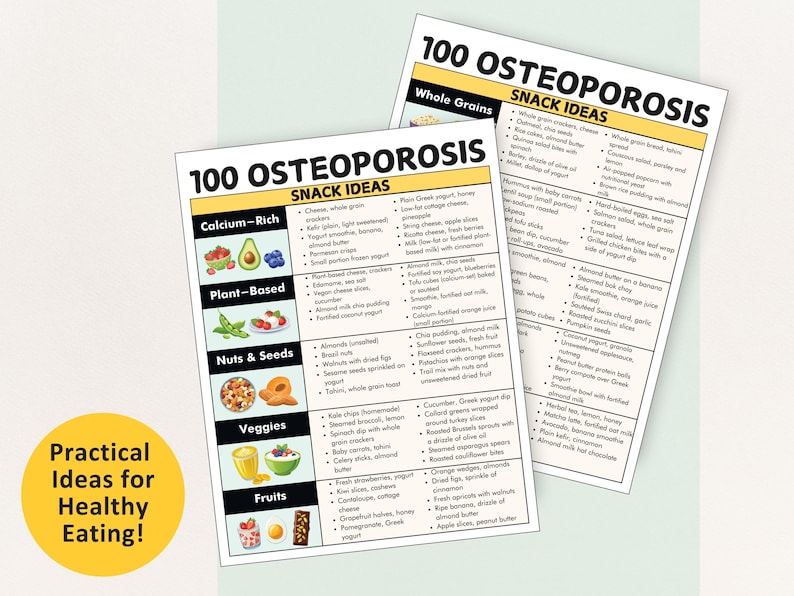 Visual Reference: Osteoporosis Diet Snacks Snack Food For Osteoporosis 100 Snacks For