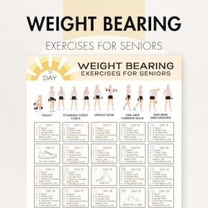 Exercícios com carga para idosos, rotina de exercícios para fazer em casa (para imprimir), programa de 30 dias