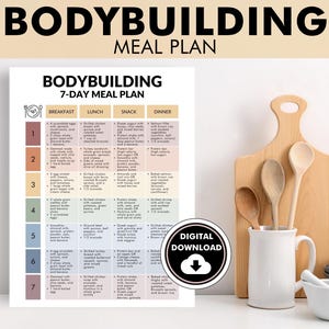 7 Day Bodybuilding Meal Plan, 7 Day Meal Plan for Muscle Gain, Easy ...