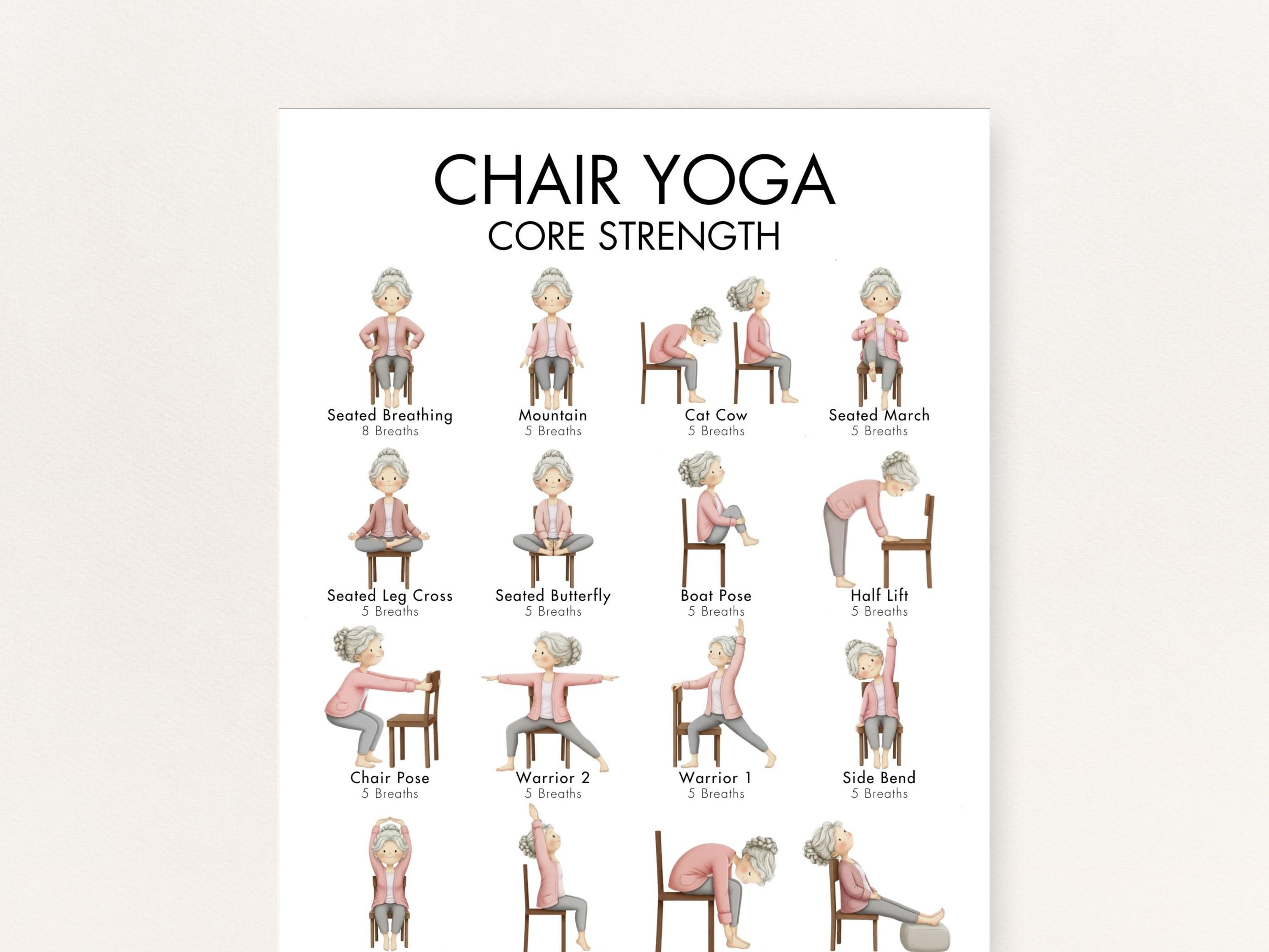 Chair Yoga for Core Strength, Armchair Exercises for Abs, Ab Chair