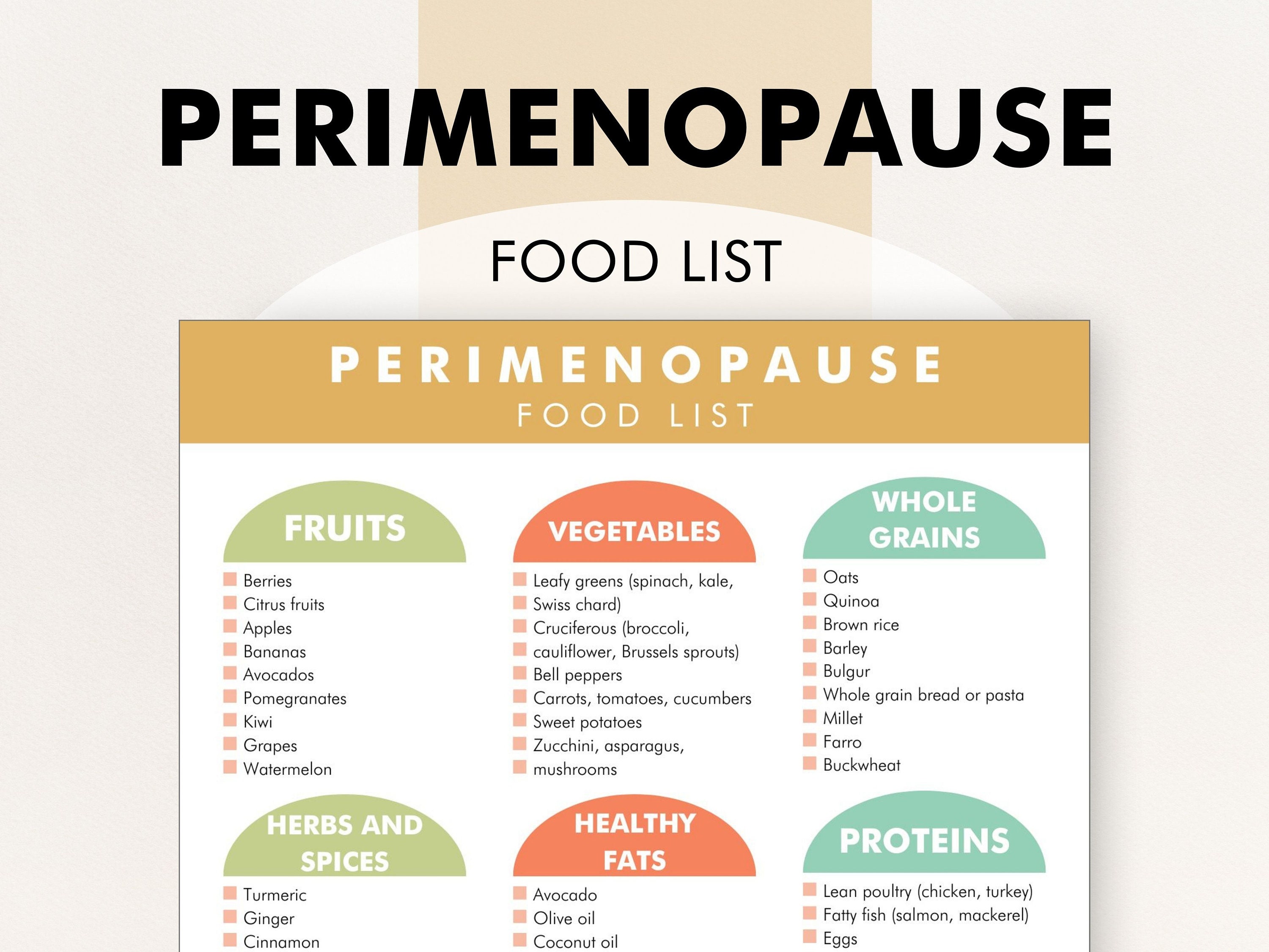 Perimenopause Diet Food List Perimenopause Friendly Diet List Foods 