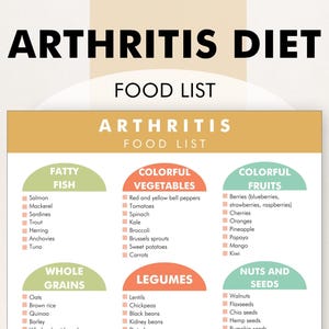Arthritis Diet Chart, Arthritis Foods List to Help You Meal Plan, Guide to Help You Avoid inflammation and Manage Joint Pain
