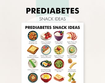 Prediabetes Snack Ideas, Snacks to Eat For Prediabetic Diet, Pre-Diabetes Meal Plan - Snacks, PDF for Low Sugar, Low Carb Snack Recipes